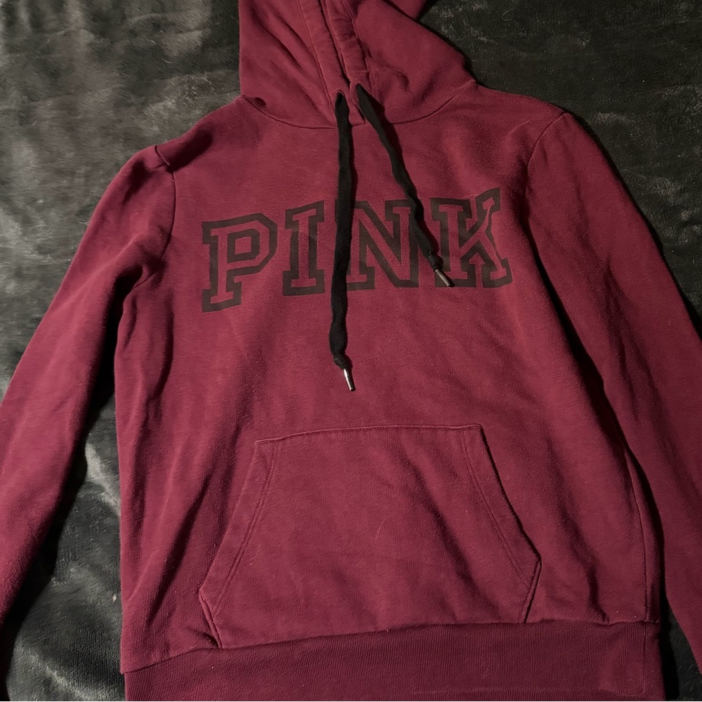 PINK Victoria's Secret Burgundy Hoodie
